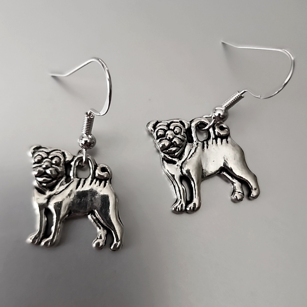 PUG Earrings 925S Post ER